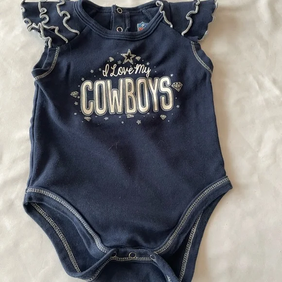 I Love My Cowboys NFL Baby Bodysuit, Sz 3-6 Mos - Picture 3 of 4